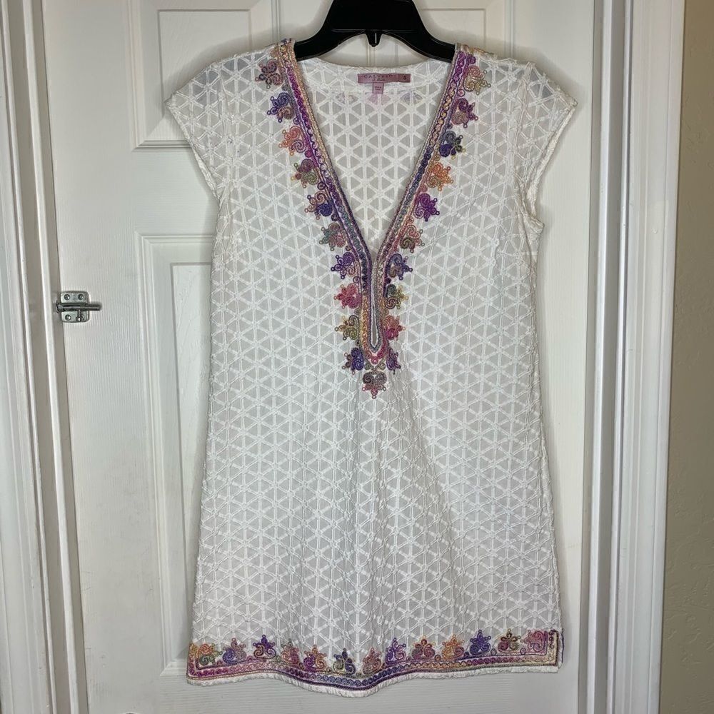 Sashka Embroidered Cotton Dress Calypso St. Barth